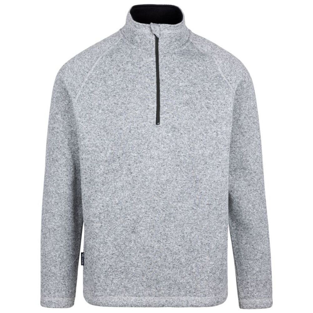 Trespass Mens Corsham Marl Half Zip Fleece Top / Gray